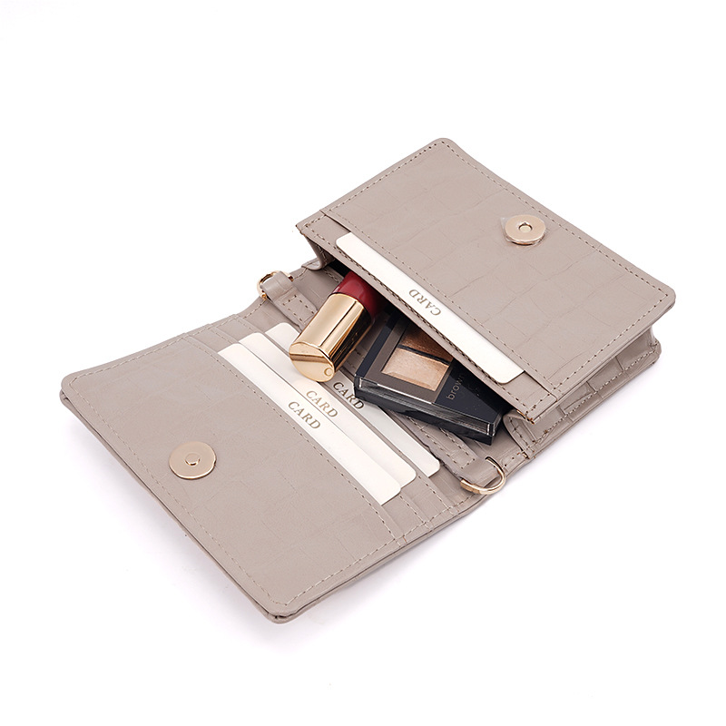 Patrón de piedra pequeña bolsa de lápiz labial de alta calidad estilo coreano bolsa de hombro de las mujeres versátil multi-funcional monedero para las mujeres