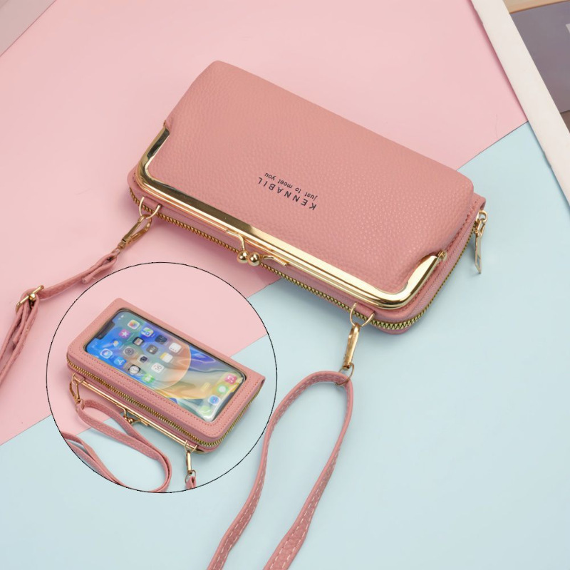 Touch Screen Mobile Phone Bag for Women, New Student Version, Fashionable and Versatile Crossbody Bag, Single Shoulder Coin Purse, Zipper, Large Capacity Touch Screen Mobile Phone Bag for Women, New Student Version, Fashionable and Versatile Crossbody Bag, Single Shoulder Coin Purse, Zipper, Large Capacity