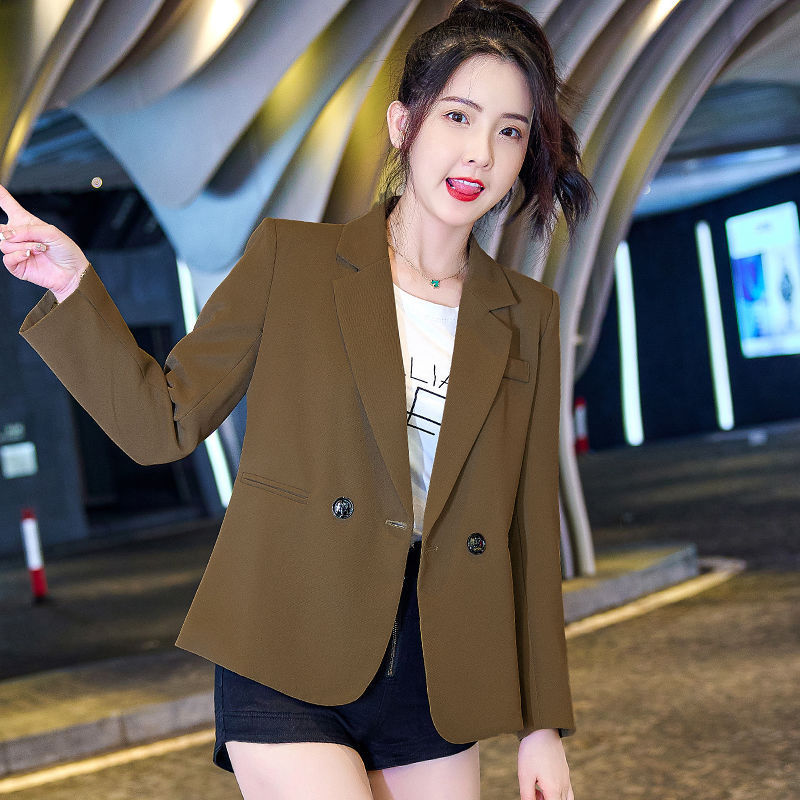 黑色小西装外套女短款小个子2025新款春秋休闲高级感炸街上衣批发|undefined
