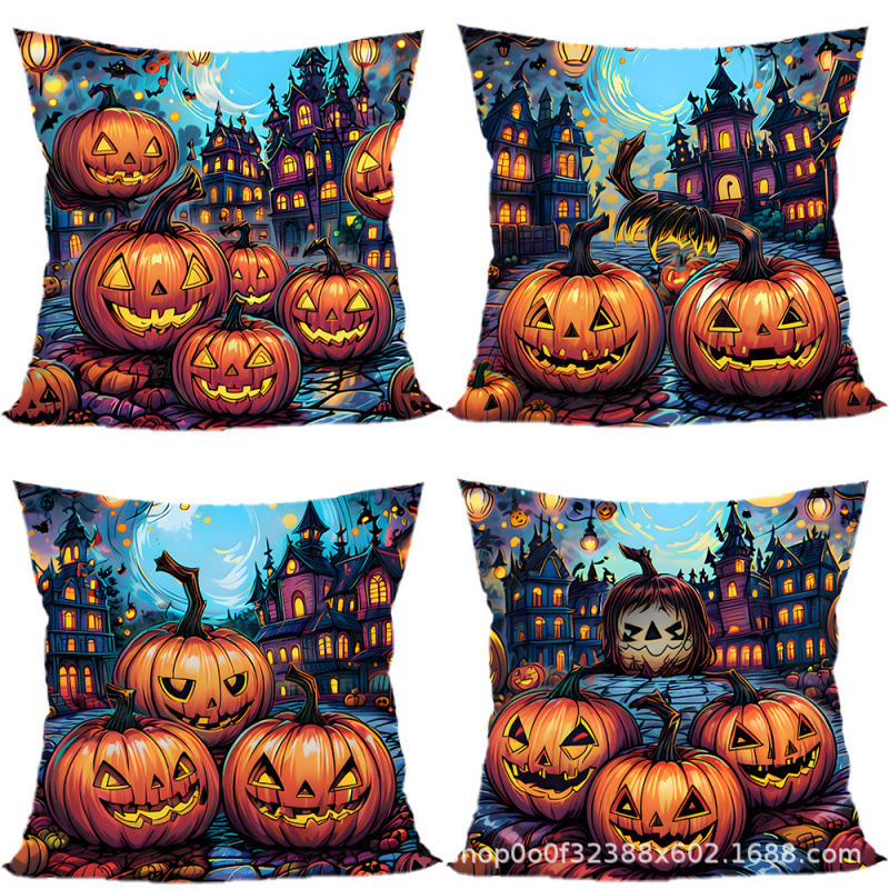 ZS クロスボーダー枕カバー temu 人気のハロウィンリネンぬいぐるみ正方形枕快適な枕 Amazon 卸売ウエスト|undefined