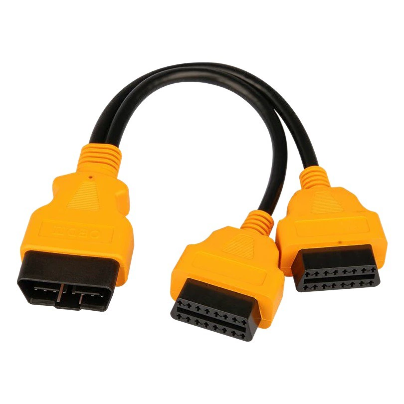 OBD2 одна минута два удлинительных кабеля OBD один перетащите два соединения передаточный провод автомобиль OBD16 сердечник полный Удлинительный кабель подключения