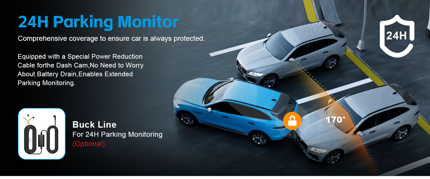 4K Dash Cam WIFI Front and Rear Dual Recording Night Vision