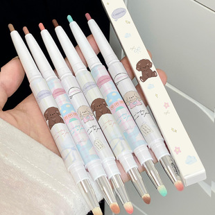 Cappuvini cute pet double eyeliner glue pen Chinese waterproof makeup students multi-color eyeliner