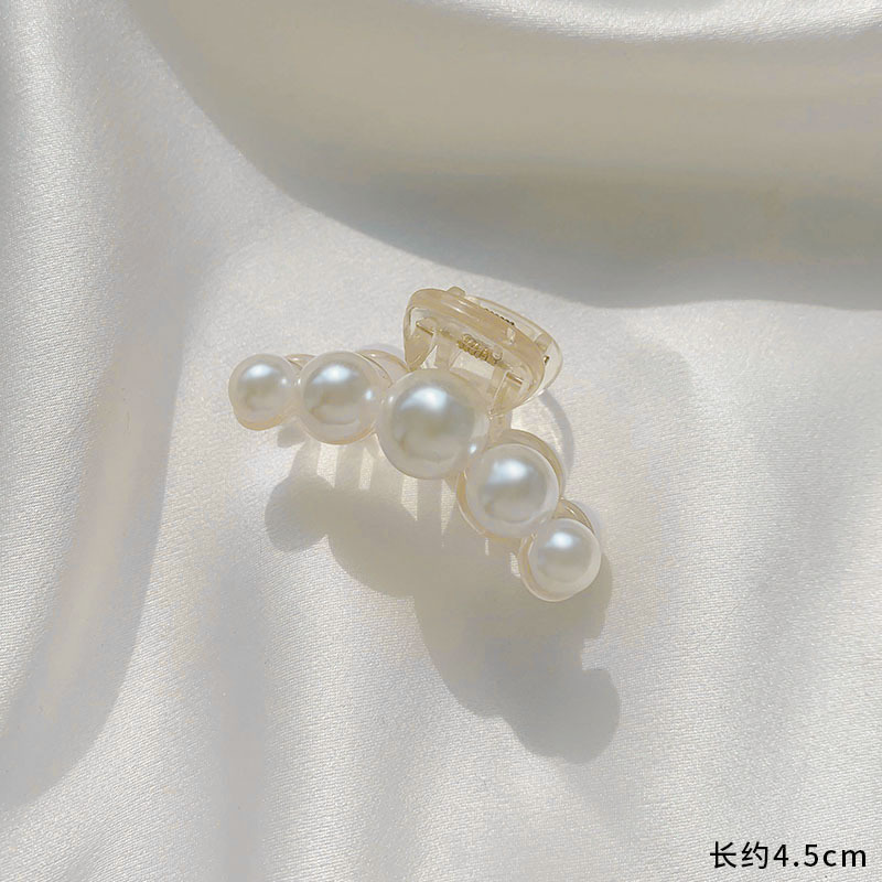 Fermaglio per capelli a forma di artiglio di perla in stile coreano, popolare, di grandi dimensioni, per la parte posteriore della testa, accessorio versatile a forma di squalo per capelli da donna_voghion.com