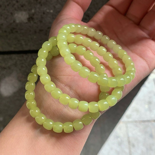 Jin Yutang Xinjiang Hotan Jade Huangkou Straight Cut Bracelet Natural Light Photography Preferred Xinjiang Ruoqiang Good Material Color Fresh
