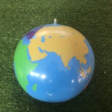 工厂现货批发PVC充气地球仪儿童科教玩具国际版彩色地球仪 16寸