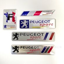 适用东风标致车贴308 301 408改装金属车标PEUGEOT铝标铭牌装饰贴