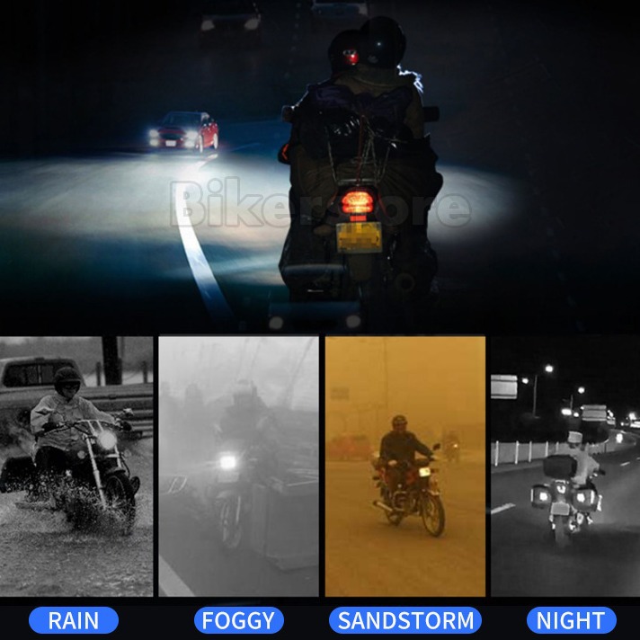 Adecuado para Yamaha LC135V1 motocicleta modificada lámpara LED lejos y cerca de la luz tira guía faro