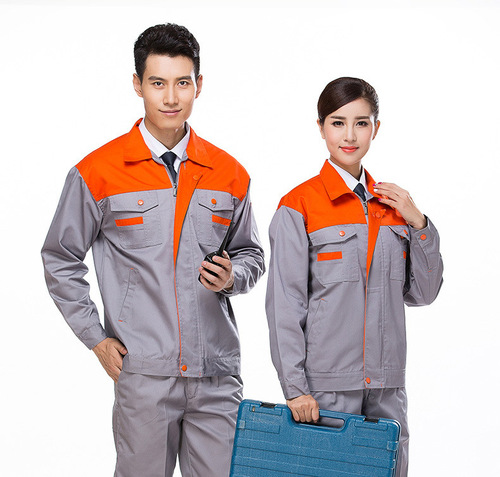Spring and Autumn Long Sleeve Workwear Set - Durable and Stain-Resistant Construction Site Factory Workshop Workwear Uniform Protective Workwear