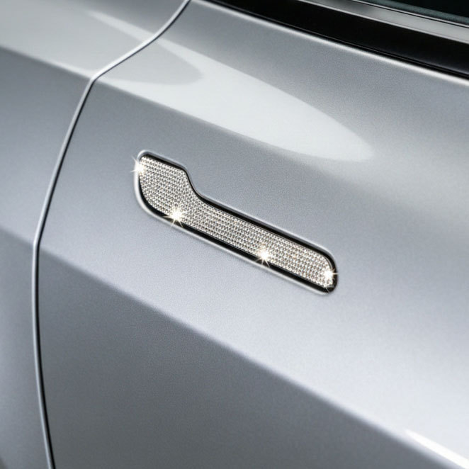 Cross-Border Diamond-Encrusted Tesla Body Stickers Suitable for Tesla Door Handle Decoration Stickers, Car Decoration Stickers Wholesale