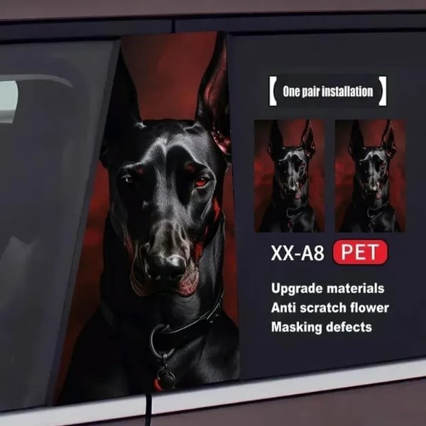 Car center pillar sticker A pillar Nezha 2 clown decorative sticker car window B pillar protective film black Wukong painted Meidu