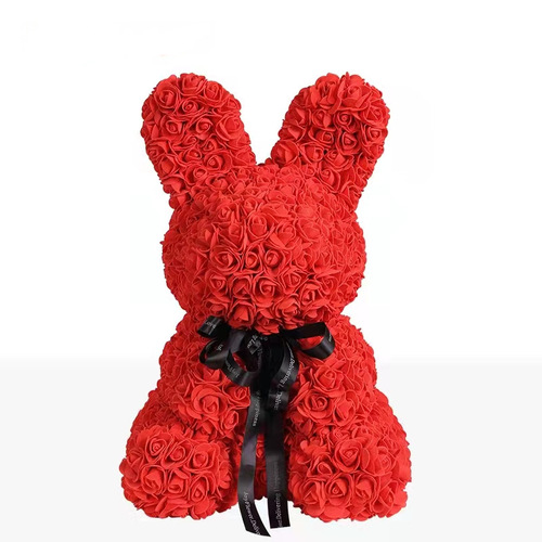Valentine's Day Gift Simulated Flower Rose Rabbit Soap Flower Everlasting Flower Easter Gift Rose Rabbit Toy