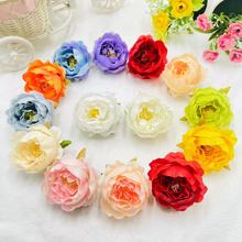 仿真6cm花苞玫瑰花头森系喜糖盒礼盒配件婚庆花墙diy手工花环材料