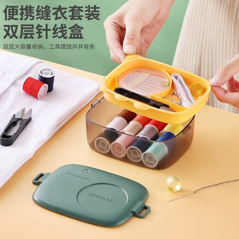 Cartoon double-layer dinosaur, storage box, handheld universal set, new collection