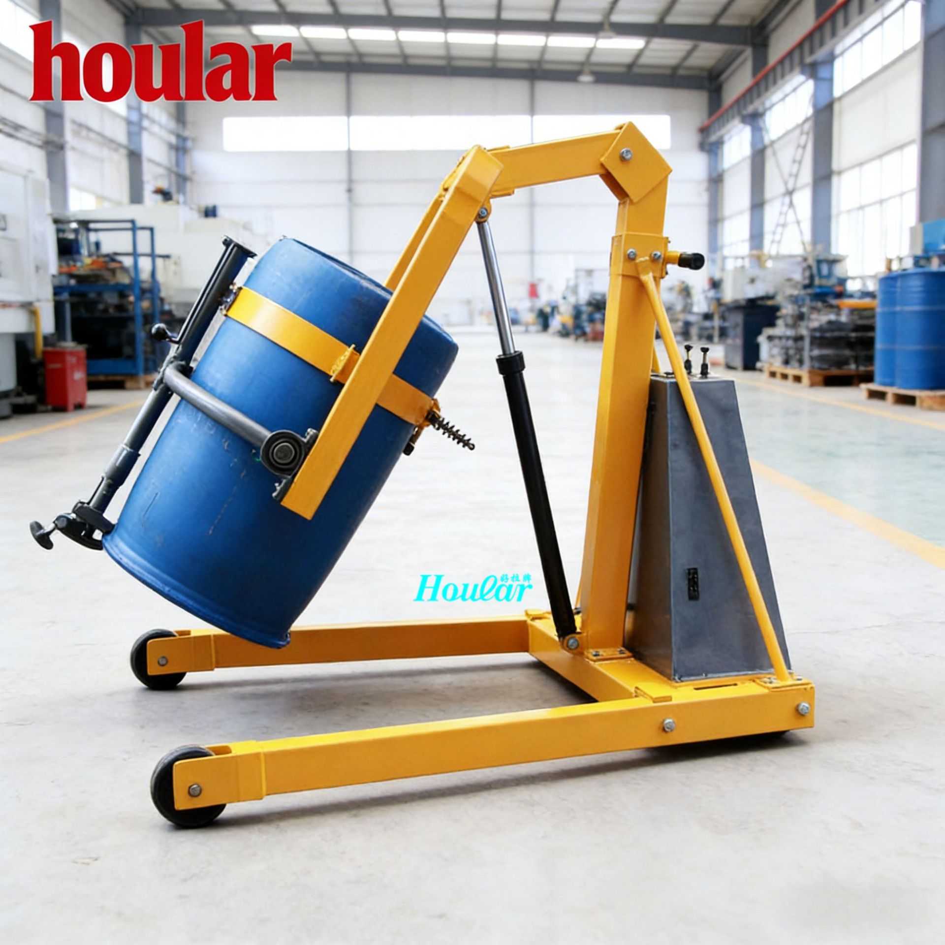 现货供应YL300电动单臂投料车多功能倒料车折臂式自动油桶倾倒车