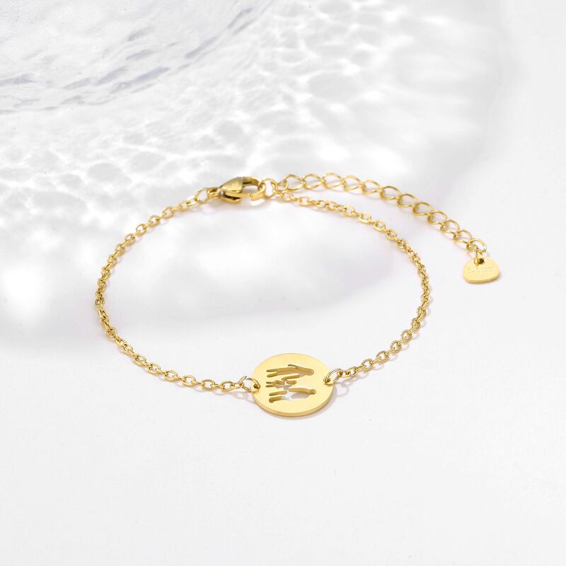 Family Series Jewelry, Family of Three, Father, Mother and Son Cartoon Characters Stainless Steel Bracelet, South American Hand Jewelry