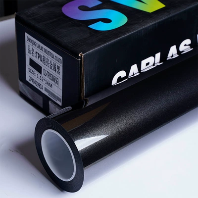Auto Color Change Film: Yuanfeng Blue Factory Direct Supply - super-bright-metallic-black-152m15m