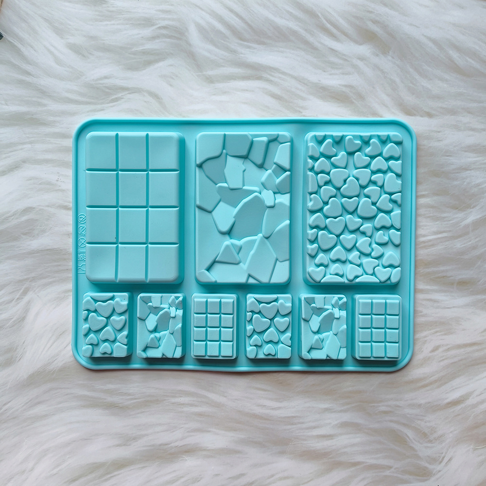 Tamaño de piezas de amor 171 molde de chocolate molde de silicona DIY pequeño amor molde de pastel de waffle