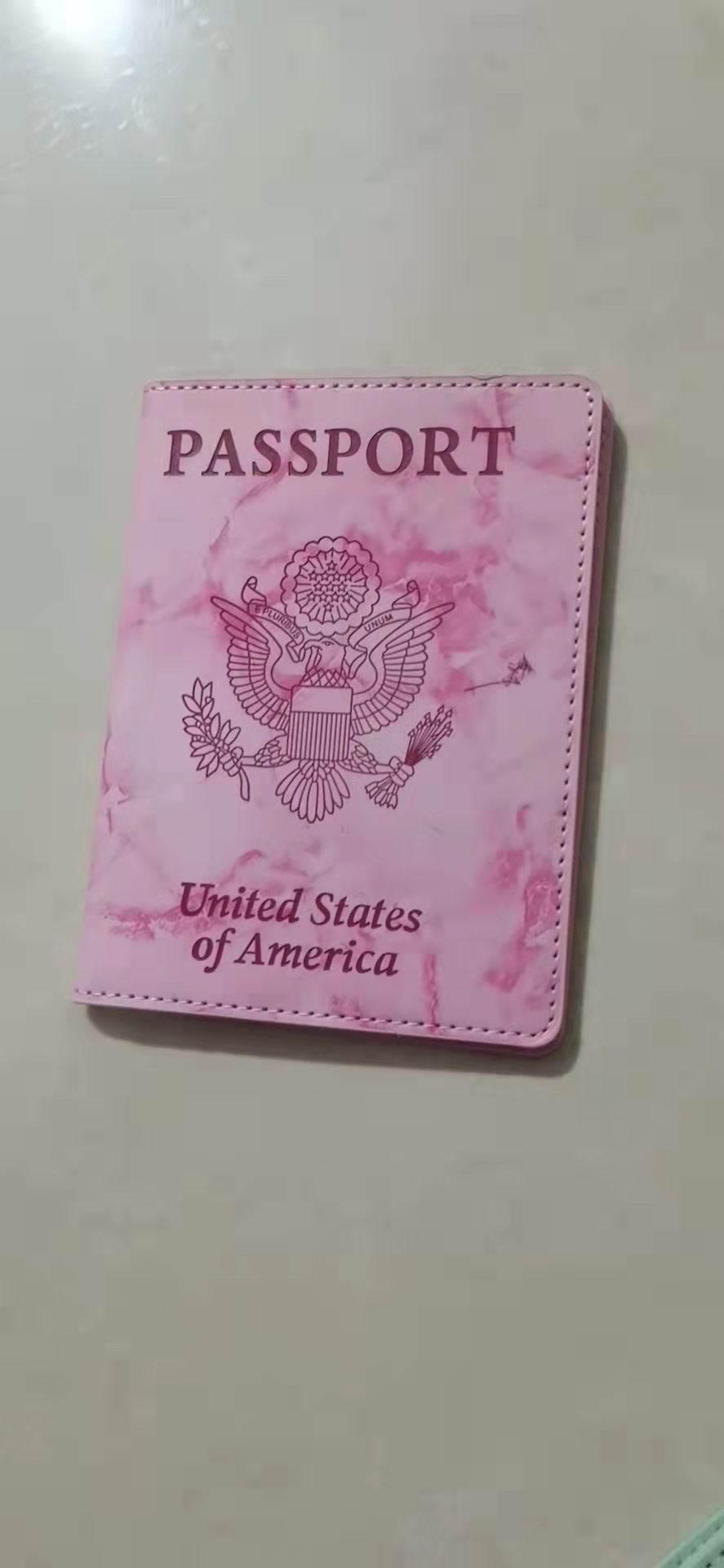 En stock envío gratuito cubierta de pasaporte americano multi-funcional bolsa de pasaporte cubierta de la Tarjeta de pasaporte caja de cuero de almacenamiento integrado pasaporte