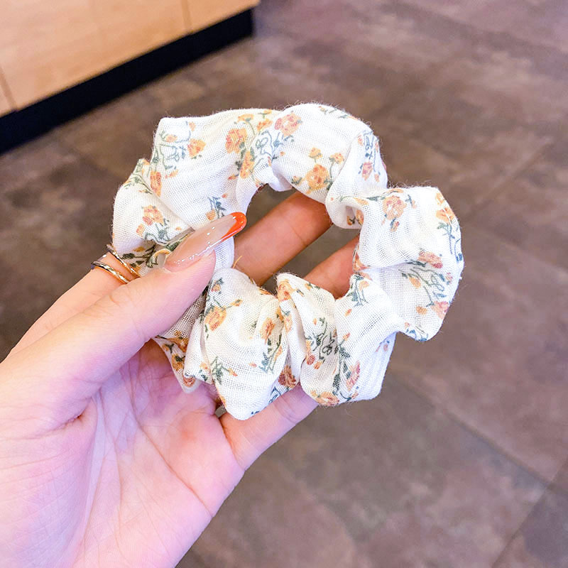 Ballet estilo encaje intestino grueso lazo para el cabello de alto valor con cola de caballo cuerda para el cabello flor para la cabeza niña de verano bola cabeza cuerda para el cabello accesorios para el cabello