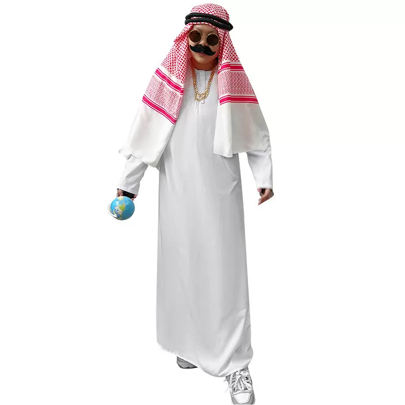 2025新款沙特阿拉伯长袍 中东男女迪拜土豪装cosplay演出服套装