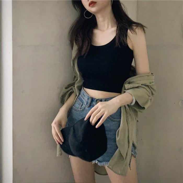 短款吊带内搭打底无袖吊带学生上衣女2025春夏外穿紧身露脐小背心