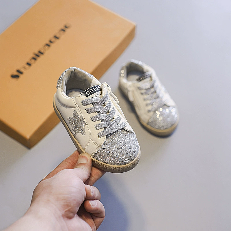 Children's fashionable sneakers, footwear for early age for boys, non-slip shoes, nail sequins, Korean style, new collection, soft sole