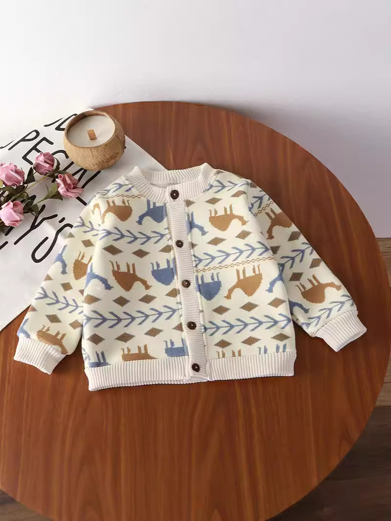 Cárdigan para niños más chaqueta de terciopelo para niños, bebé de punto, primavera y otoño, pequeño abrigo exterior, niños y niñas, cuello en V, estilo de moda, todo fósforo