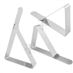 不鏽鋼桌布夾家用三角形台布夾戶外露營製品派對餐桌防滑固定夾子