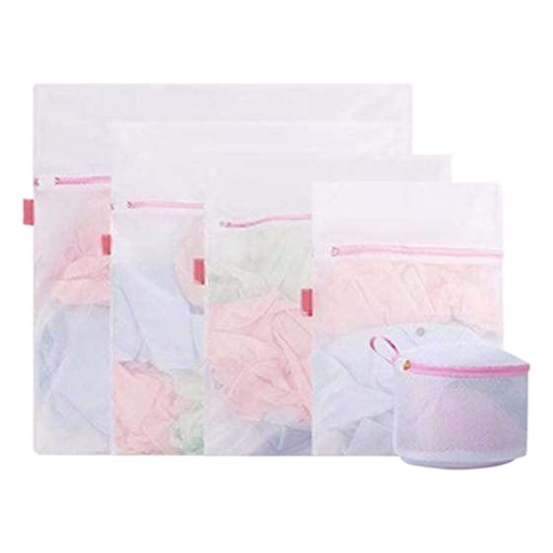 Cremallera gris bolsa de lavandería lavadora bolsa de malla especial bolsa de lavandería ropa interior al por mayor calcetines bolsa de lavado malla fina lavado doméstico