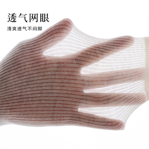 Ankle socks for women, summer thin breathable mesh plain color versatile cotton socks, sweat-absorbent breathable medium-long stack socks