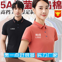 工作服polo衫定制t恤海岛棉短袖企业文化衫工衣服装刺绣印logo字