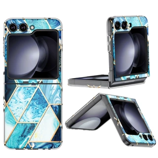 IMD适用三星zflip5手机保护套Galaxy折叠屏zflip6电镀壳TPU大理石