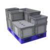 EU Logistics Box thickening Auto Parts turnover hardware hold-all rectangle Large Plastic turnover box Flip storage box