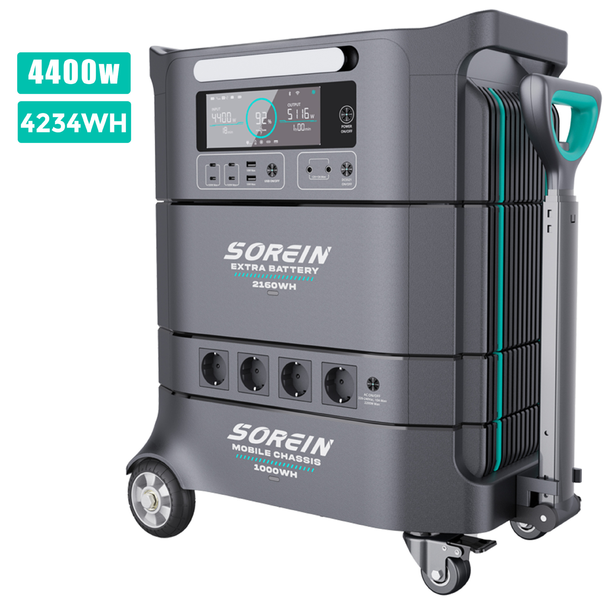 220V户外电源2000W大功率大容量可堆叠容量户外露营房车自驾移动