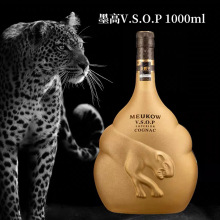 法国原瓶进口墨高 MEUKOW 2斤透明墨高VSOP干邑白兰地 洋酒礼盒装