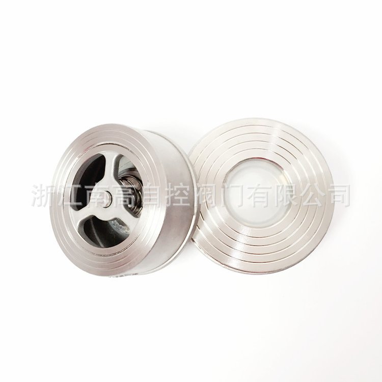 浙江南高阀门销售不锈钢对夹式止回阀H71W-16P带弹簧升降式止回阀