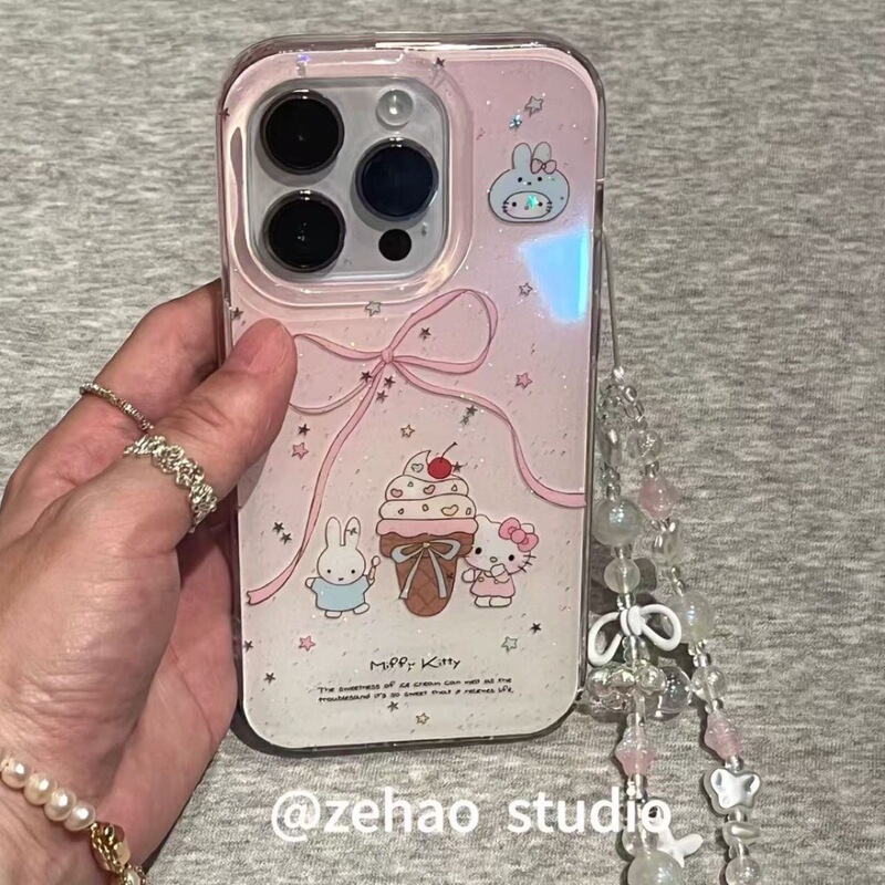 Sweet Shop Miffy Kt Suitable for Apple 13 Mobile Phone Case Iphone16/14 Female 15/12Pro/11 Full Promax