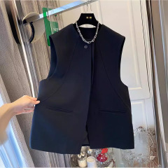 先行販売、見栄えの良い黒のスーツ、ベスト、ジャケット、女性用トップス、春の新作、小柄な人向け