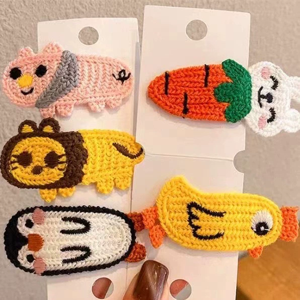 Knitted animal hair clip for mixed hair [no paper card]
