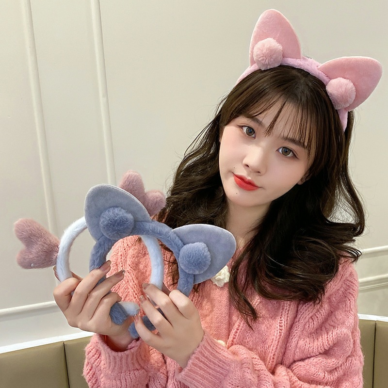 plush cat ears headband