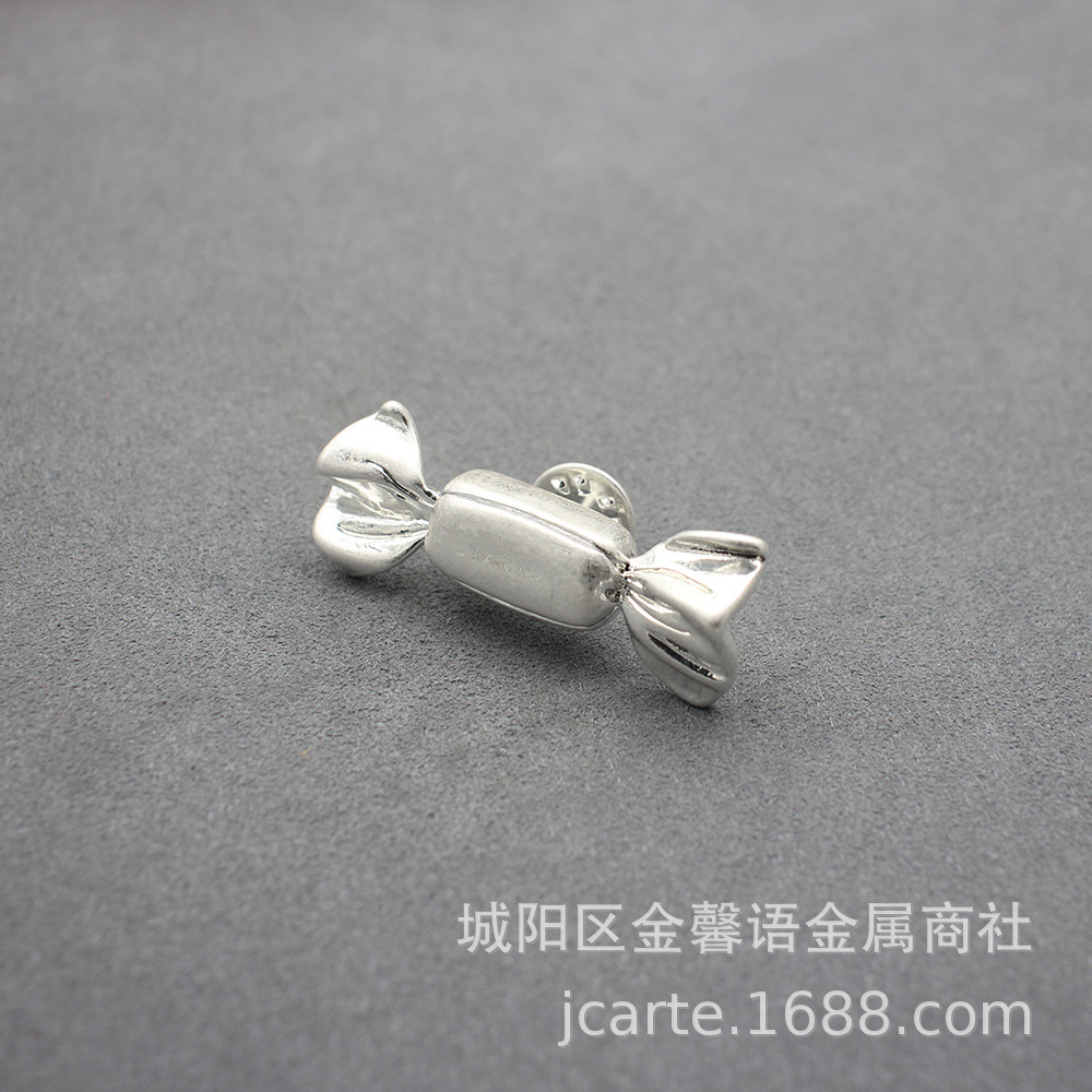 한국 블로거 열 구리 실버 도금 사탕 모양의 브로치 여성 IN 틈새 디자인 유행 핀 액세서리