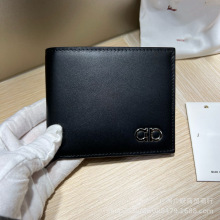FL格慕 经典双马蹄扣牛皮男款短钱包皮夹高品质实拍供夸A093