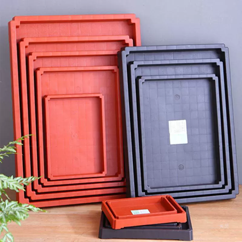 Матовая смола утолщает пластиковый прямоугольный поддон для воды поднос для ванны подушка для ванны закаленная большая поддон для цветочного горшка основание