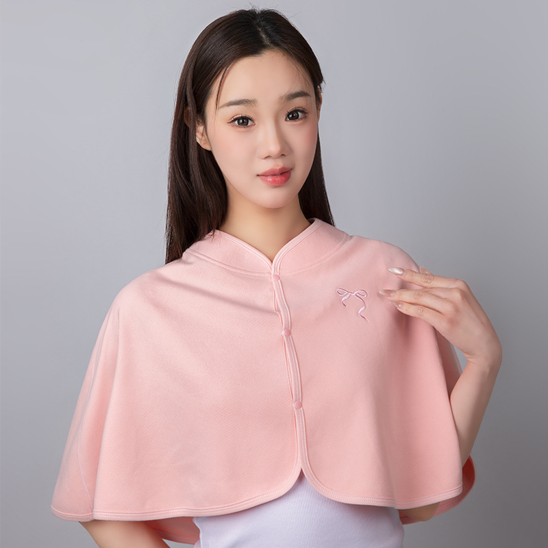 月子披肩秋冬超柔软樱花绒孕妇防风保暖坎肩产妇护肩喂奶斗篷外套|undefined