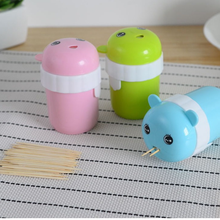 C con 400 palillo de dientes de dibujos animados caja de palillo de dientes titular de palillo de dientes creativo botella simple palillo de dientes caja palillo de dientes tarro