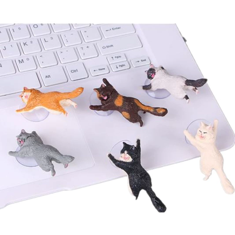 Новые креативные гаджеты детский подарок для взрослых игрушка кошка подкрепление мобильный телефон на присоске Кронштейн милый котенок