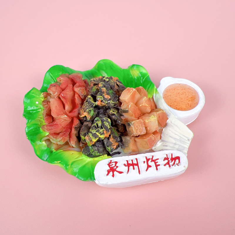 Creatividad de derechos de autor en línea gran tamaño de comida para jugar resina pegatinas de decoración para el hogar pegatinas de postre de pastel de simulación fábrica de stock