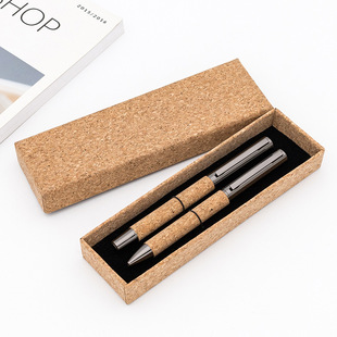 New Metal Ballpoint Pen creative Cork ballpoint pen suit business office gift suit pairs wholesale