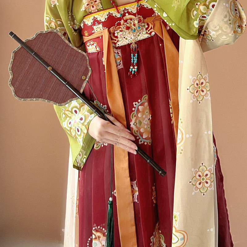 唐時代の漢服プリントワンピース胸スカート春と夏の古代スタイルのオリジナル漢服メーカークロスボーダー AliExpress 送料無料|undefined